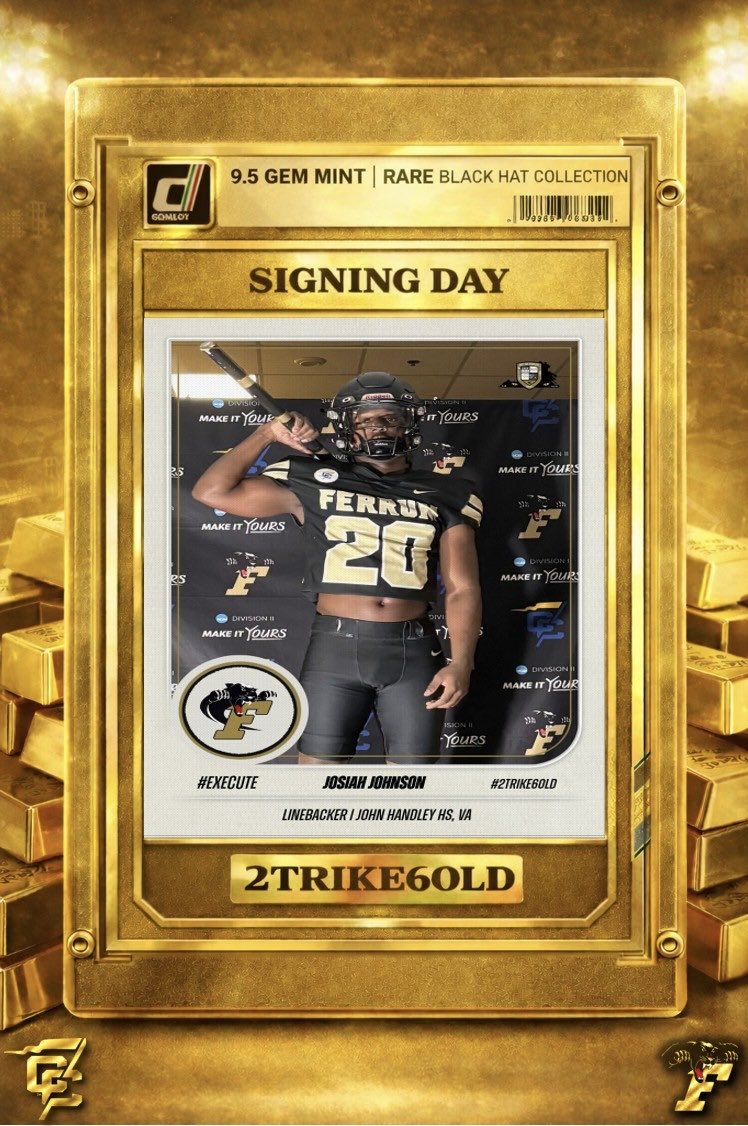 FerrumFootball's tweet image. Joining the Black Hats and choosing to #2TRIKE6OLD 

Josiah Johnson | LB | VA | John Handley HS

🎩🎩🎩

#BAM
#EXECUTE
#SDTW