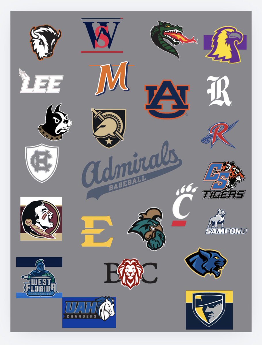 AdmiralGameday's tweet photo. Good Luck to our 28 Admirals at their 23 different Colleges as they begin the 2026 Baseball Season! https://t.co/7UhTtXS4kF