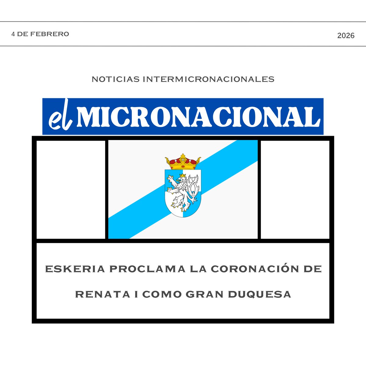 MicroAsuntos's tweet photo. Eskeria proclama la coronación de Renata I como Gran Duquesa
https://t.co/3p3cXsKSw7 https://t.co/U28vXvQvqL
