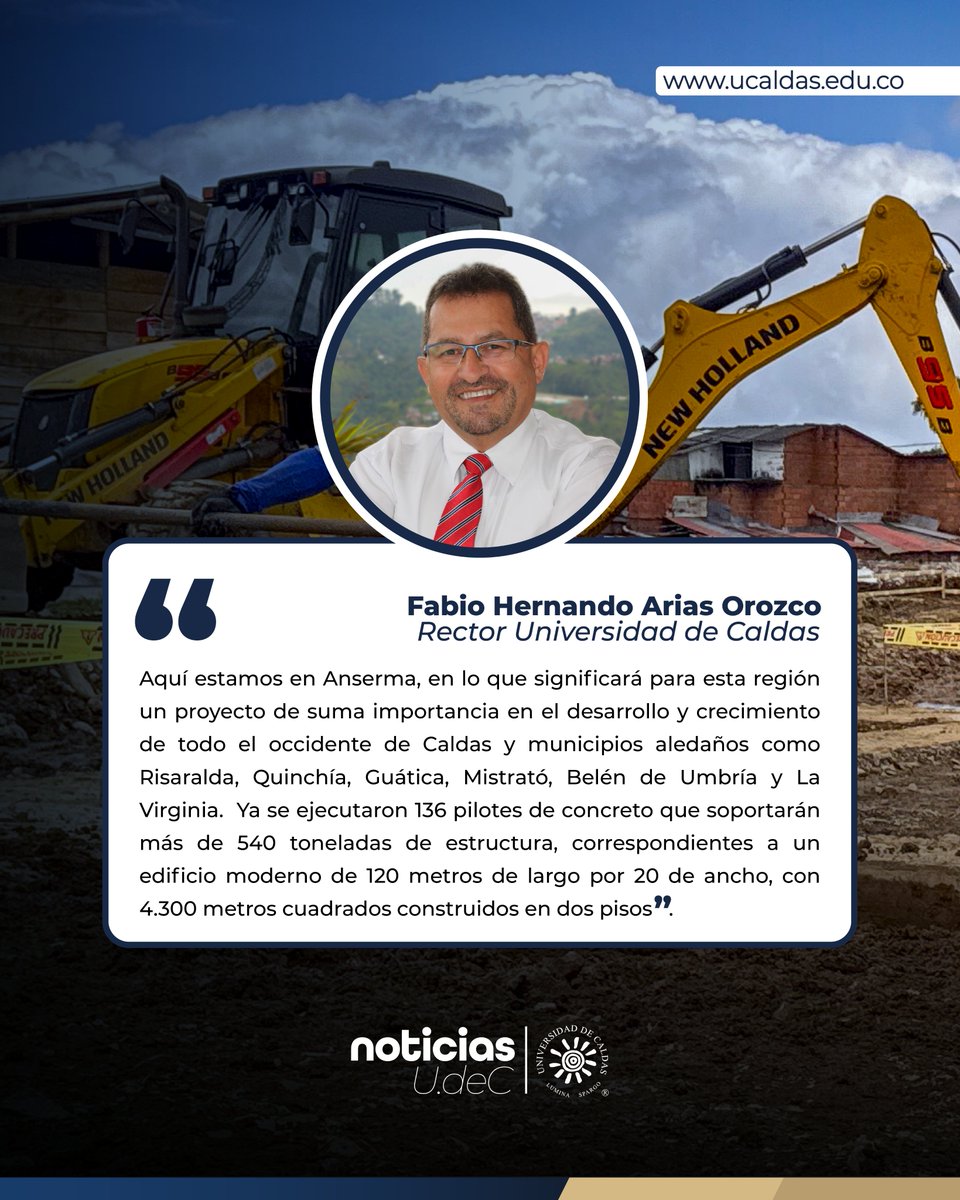 udecaldas's tweet photo. Con la cimentación terminada, avanza la construcción de la Sede Agroindustrial de la Universidad de Caldas en Anserma.

Toda la información aquí: https://t.co/aKSeQ8w6t8 https://t.co/KIMevKfW9q