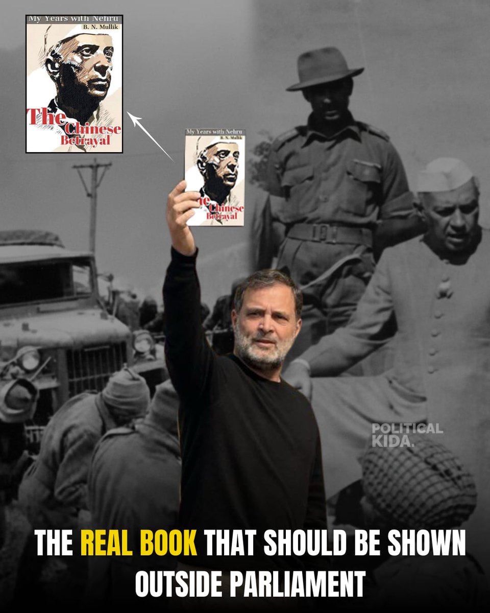 Crying over an unpublished book to manufacture outrage?

How about reading a PUBLISHED one first.
The Chinese Betrayal by B.N. Mullik, Nehru’s own intelligence chief lays bare the truth of 1962.

This is the book that should be shown outside Parliament, not propaganda pamphlets.