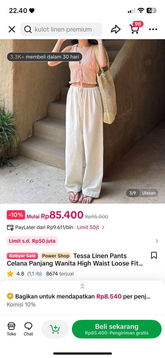 nihsolayang's tweet photo. gais aku mau jual celana warna beige
baru beli tapi kegedean (salah pilih size 🥲)
belum pernah dipakai sama sekali, masi ada tag nya, yang lokasi bekasi dan cakung free ongkir deh

size L/XL, muat sampe BB ±70an
bahannya enak (linen)

harga beli 85k,
aku jual 75k aja

#Bekasi https://t.co/KEzQVgWr8y