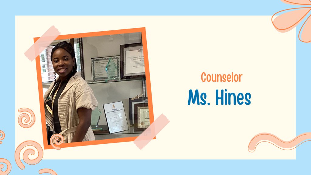 Happy School Counselor Week!   

This week, we are celebrating our amazing school counselor, Ms. Hines   
She supports our students with care, compassion, and dedication every single day.