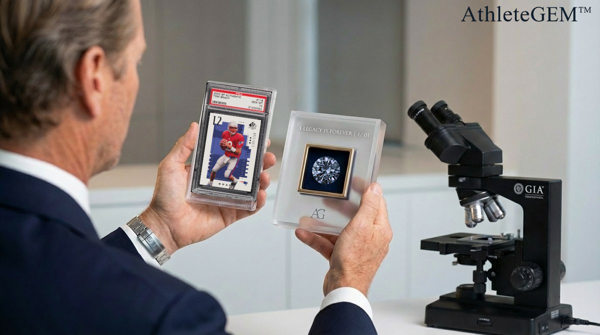 Just like a signed card or jersey becomes worth millions because of its authenticated story and one-of-one status, we give natural diamonds a deeper human layer tied directly to the athlete.