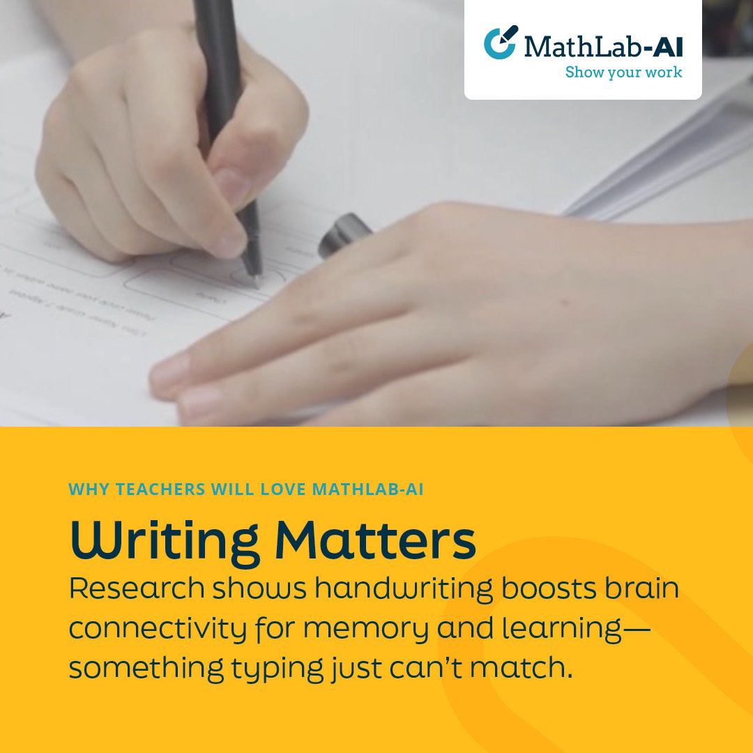 _KAITLab's tweet photo. MathLab-AI bridges the gap by encouraging students to "Show your work," boosting the brain connectivity needed for deep mathematical understanding. #AIinEducation https://t.co/gFp9fwksHj
