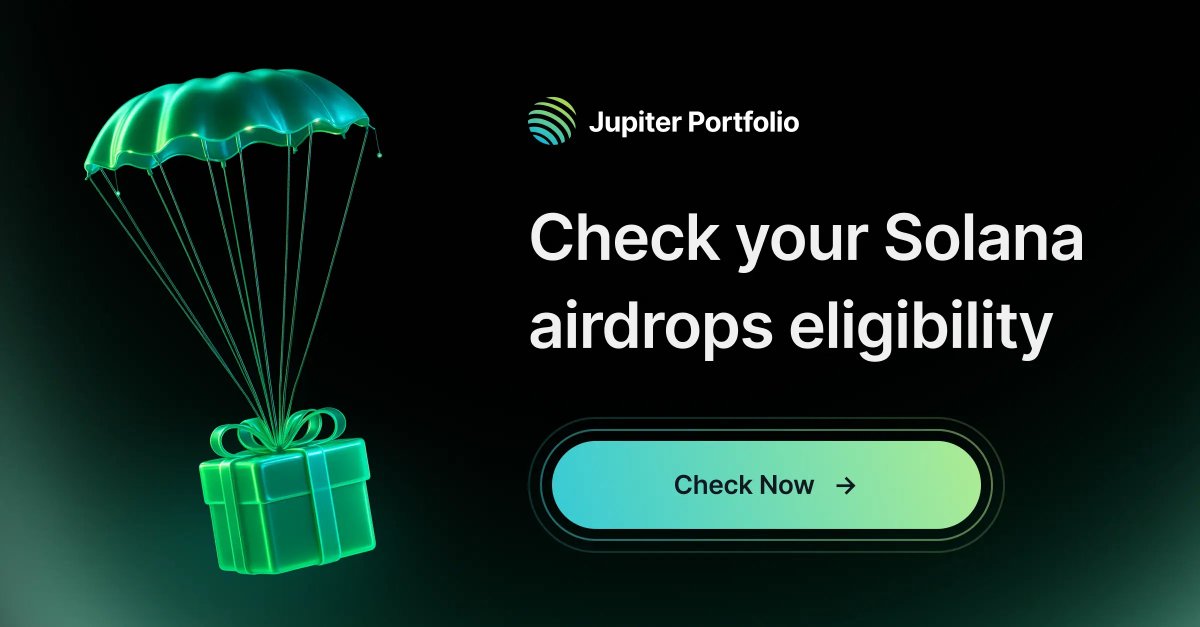 chainm0rph's tweet photo. GM! 🌐 $JUP Airdrop Is Now Live!
Eligible users can claim allocations tied to $JupSOL and $JLP activity.

🔎 https://t.co/LK7jQC1Gug

Early participation in the ecosystem is being rewarded.
Follow @JupiterExchange for full airdrop details.

$ZORA $BRETT https://t.co/1KcpwFMZv0