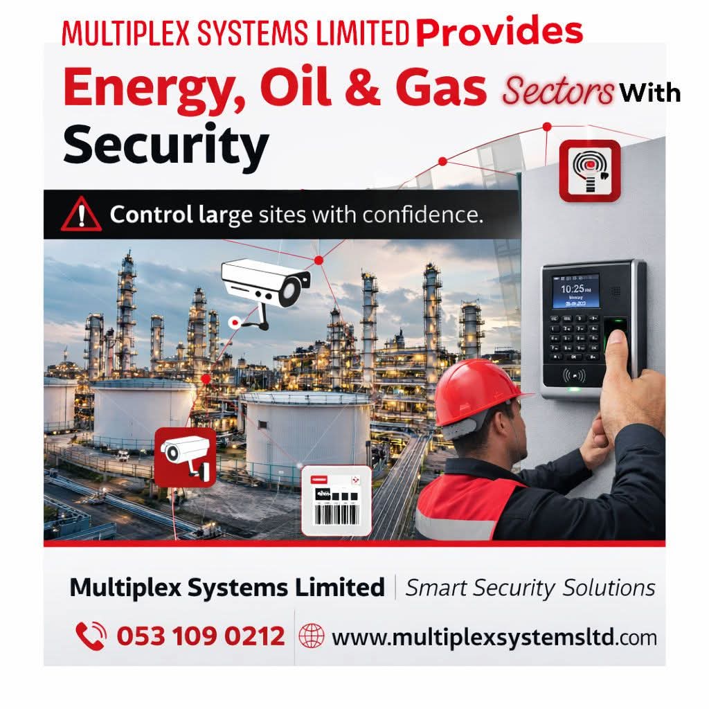 MultiplexSyste2's tweet photo. 🛢️ Secure Your Energy &amp; Oil Sites with Confidence

From CCTV and Access Control to Asset Tagging, Multiplex Systems Limited keeps your facilities protected and operations seamless.

📞 053 109 0212 | 🌐 https://t.co/QzJQVBR5Sm�

#MultiplexSystems  #CCTV #AccessControl #SmartTech https://t.co/2w5omnwAMK