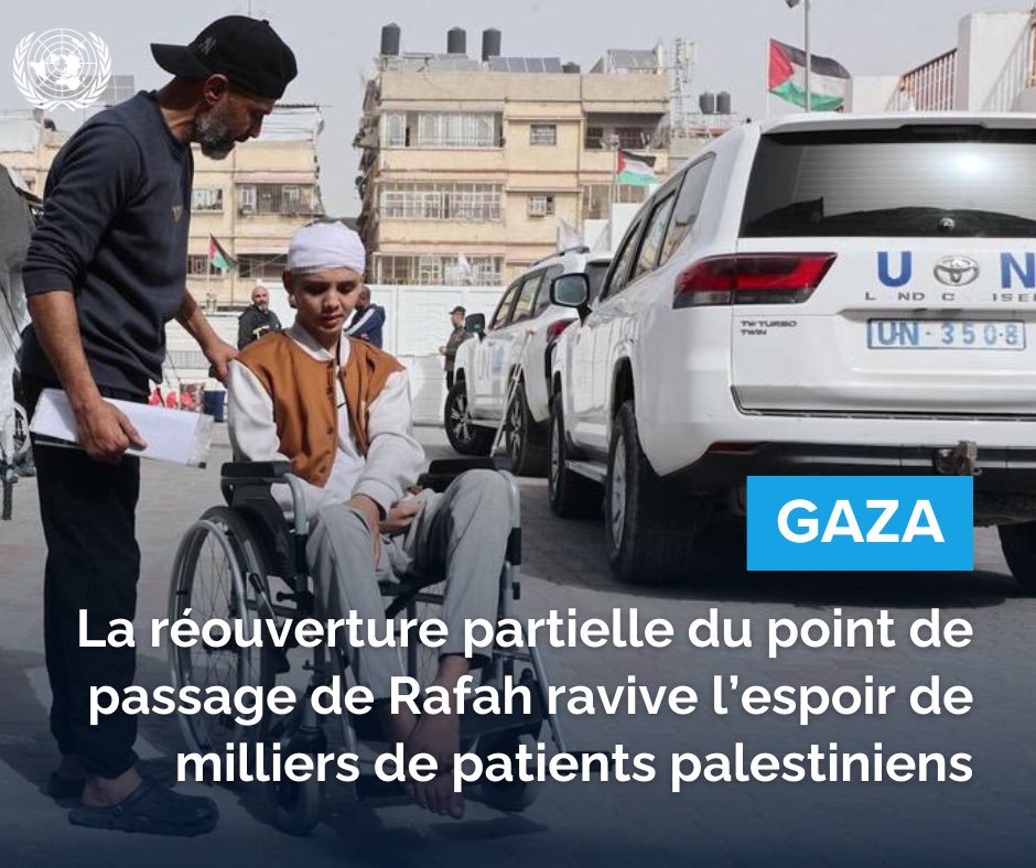 ONUGeneve's tweet image. #Gaza | Selon le Coordinateur des secours d’urgence des Nations Unies, Tom Fletcher/@UNReliefChief, cette réouverture partielle n’est pas suffisante, #Rafah devrait fonctionner comme un véritable couloir humanitaire
📎 ungeneva.org/fr/news-media/…