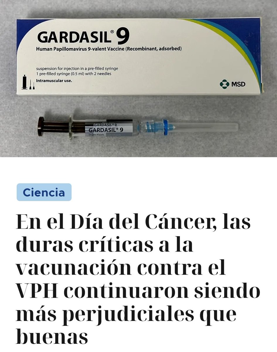 DoctoraPrego's tweet photo. En el Día Mundial contra el Cáncer, patólogos alemanes advierten: la vacuna contra el virus del papiloma humano (VPH) causa MÁS DAÑOS que beneficios.

Es improbable prevenir cánceres que aparecerán décadas después, durante la pubertad. Es improbable observar cánceres (latencia de 15 a 25 años) con ensayos clínicos de 4 a 5 años después de la vacunación en adolescentes.

La correlación entre los títulos de anticuerpos y la respuesta no equivale a una causalidad protectora; los umbrales de protección no se han validado longitudinalmente. Los títulos de anticuerpos se correlacionan con la protección viral, pero no validan los umbrales anticancerígenos a largo plazo.

En EE. UU., a pesar de la alta cobertura de vacunación (>60 % en cohortes más jóvenes), la incidencia de cáncer de cuello uterino avanzado (estadios III-IV) aumentó un 1,3 % anual entre 2007 y 2017 en mujeres de 30 a 44 años (BMJ). Esto contrasta con las promesas de la vacuna de una protección duradera de 20 a 30 años.

 La vigilancia poscomercialización es esencial para eventos adversos poco frecuentes (síndrome de taquicardia ortostática postural [POTS], síndrome de Guillain-Barré, etc.). Además, la autonomía del paciente es una consideración ética clave que no podemos ni debemos ignorar.

#CáncerCérvix, #Bioética, #VacunasHPV