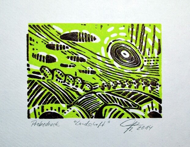 rofiart1's tweet photo. #linocut  #linoldruck #landscape https://t.co/1F920h68BC