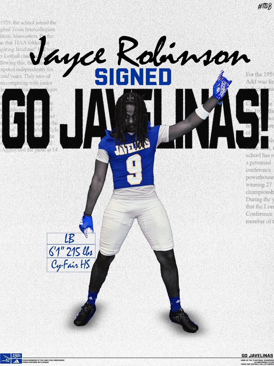 By way of Cy-Fair High School, welcome to Javelina Nation <a href="/JayceRobinson43/">Jayce “jayvo” Robinson</a>!

#GoJavelians #TTDB