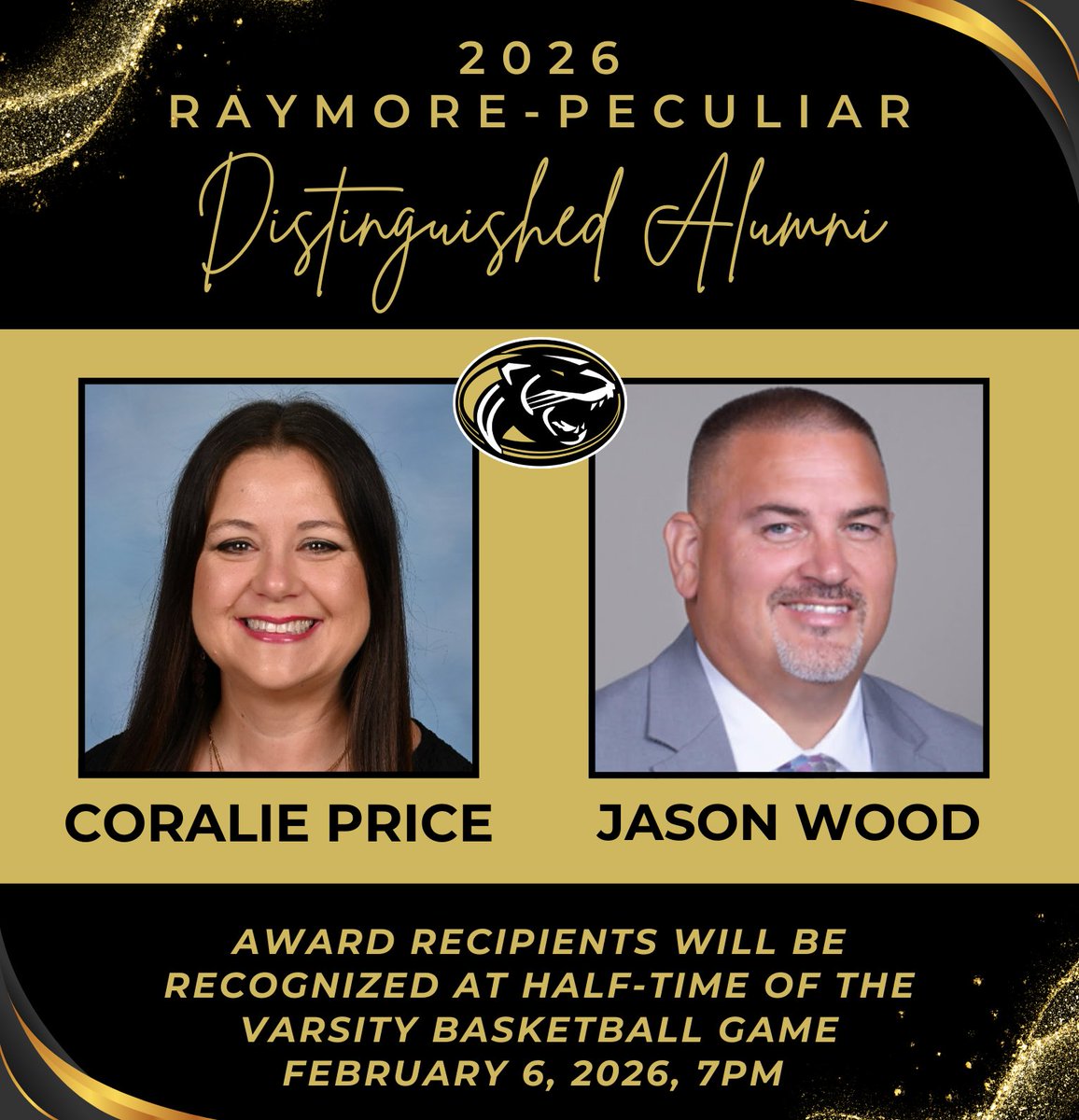 RP_Foundation's tweet photo. 🎉 The Raymore-Peculiar Public School Foundation is proud to honor Coralie (Gill) Price and Jason Wood, RPHS Class of 1998, as the 2026 Distinguished Alumni Award recipients.

📖 Read more about the recipients at https://t.co/jfBYhCZ6eM https://t.co/7sn8I9E3hc