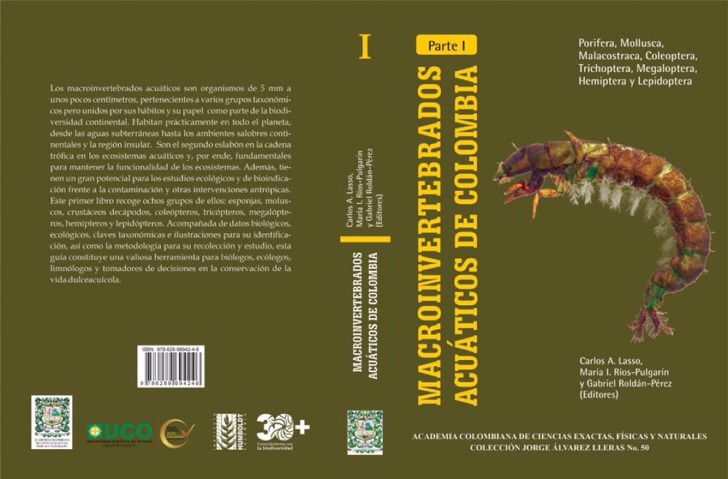 Ya se encuentra disponible para la venta en la Tienda del <a href="/inst_humboldt/">Instituto Humboldt</a>, el libro de Macroinvertebrados acuáticos de Colombia. Parte I. tiendahumboldt.org/producto/macro…