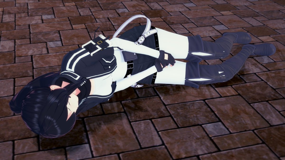 Even though this kick wasn’t as strong as Iso’s, a low blow was still a low blow and she falls to the ground regardless. (3/4)