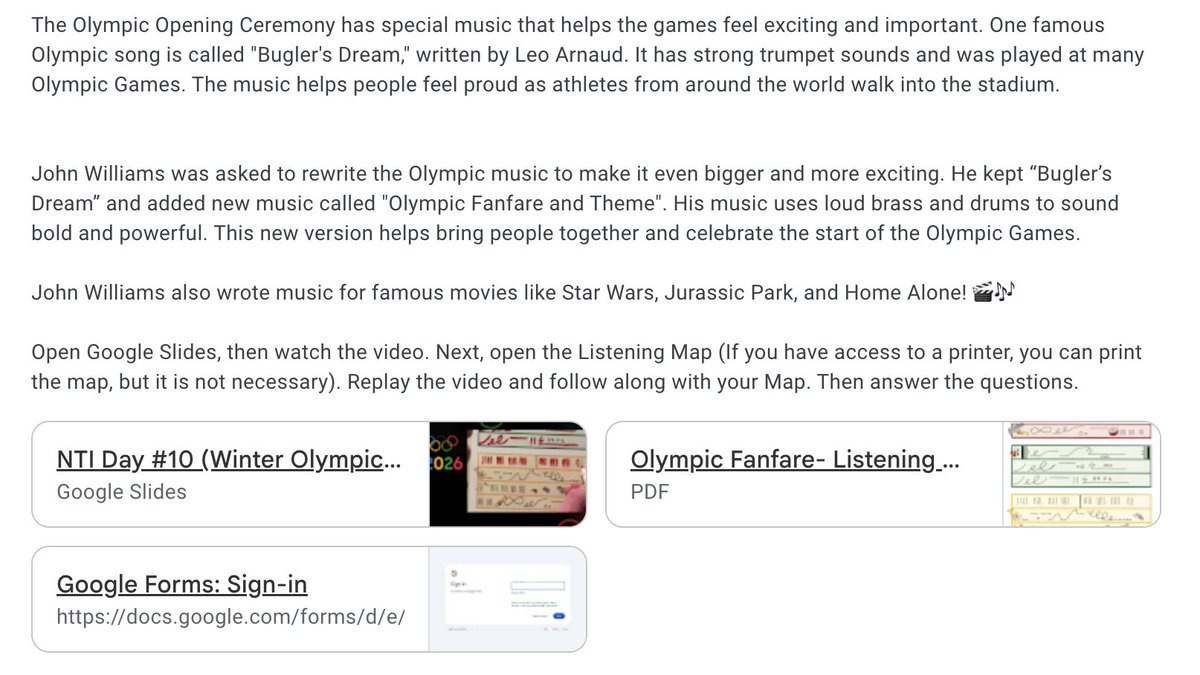 RiggsRealWorld's tweet photo. Thank you Lindsey Mroczek for this very cool Olympic Fanfare Listening Map (https://t.co/HVQ1zzomzh). 
The perfect lesson for today's NTI Day #10.  #2026olympics  @KedcGrants @KedcARTS #Arts2KyEd #ListenToYourArt #renaissancegrant #KEDCGrants https://t.co/GCsD79tChq