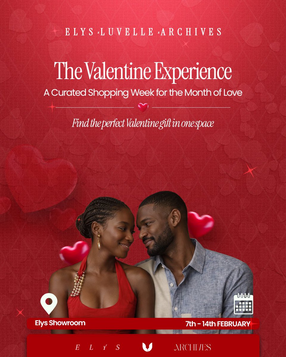 ELYSclothing's tweet photo. The Valentine Experience 🤍
Shop exclusive ELYS x LUVELLE x ARCHIVES pieces in one space.
📍 ELYS Showroom | 🗓 7–14 Feb
Thoughtful gifts. Special moments. Valentine-ready.
#TheValentineExperience #ELYS #LuvelleArchives #ValentinesEdit https://t.co/UxzYHhnjTm