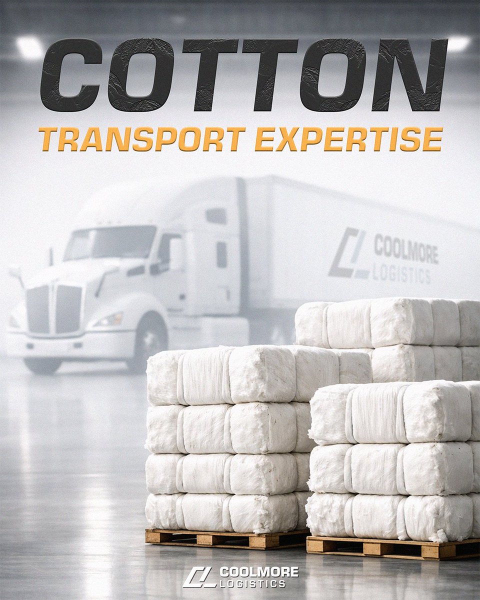 Coolmore Logistics specializes in cotton freight with the equipment access, vetted carrier network, and operational expertise to protect the product, hit tight windows, and keep stakeholders informed with real visibility and clean handoffs.

🌐 coolmorelogistics.com