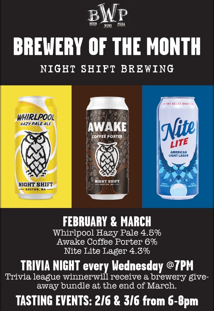 Triva Night tonight and Tasting Event on Friday!