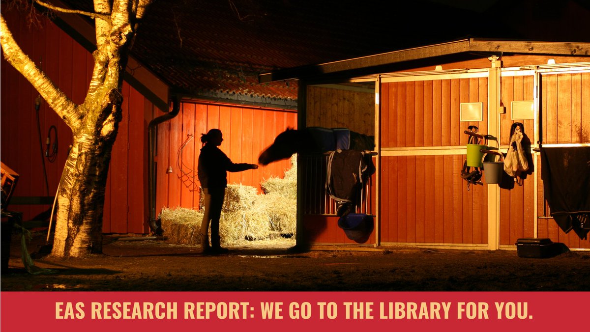 When you need #equineassisted research, we're there for you. "There" often means the university library, where we dive into the deep end of academic research, theses, and conference proceedings to compile a linked list for you to pursue documents, wherever you are.