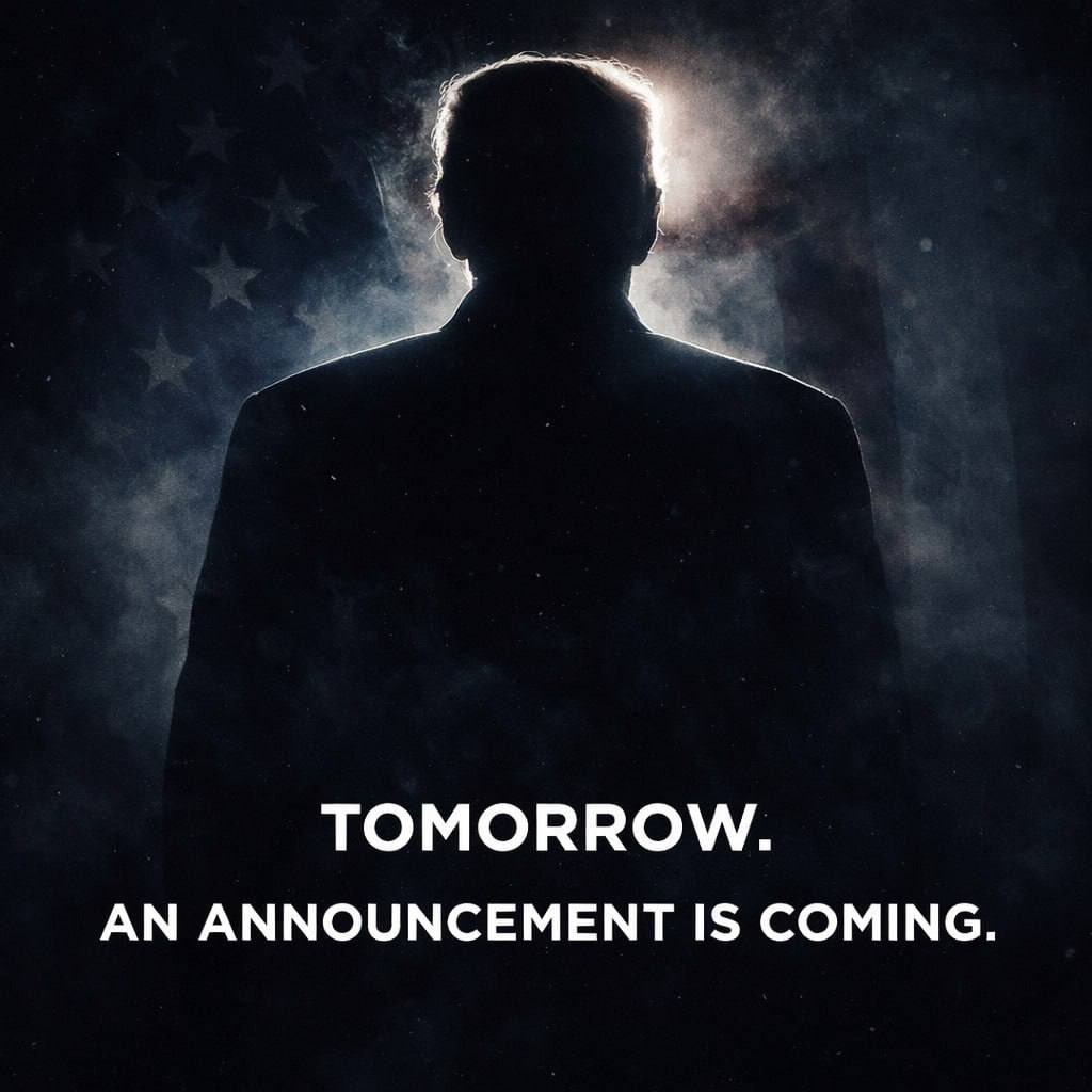 🚨 MAJOR ALERT!!

AFTER RELEASING THE FILES, PRESIDENT TRUMP SAYS:

THE MOST IMPORTANT ANNOUNCEMENT OF MY LIFE COMES TOMORROW.

I TOOK AN OATH. I’VE NEVER BROKEN IT AND I NEVER WILL.