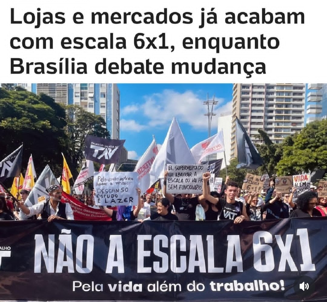 frankhandebol's tweet photo. Estamos chegando a um ponto de não retorno quanto ao fim da escala 6x1, seja por iniciativa do congresso ou pela iniciativa do bom patrão. https://t.co/gSpKRD6rfw