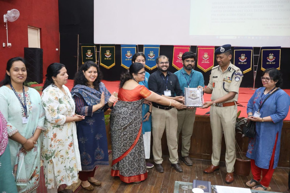102_raf's tweet photo. On the eve of World Cancer Day Awareness Program and exhibition regarding Oral, Breast and Cervical Cancers was organised with the Division of Implementation Science and Research Centre of Cancer Epidemiology TMH Mumbai. Stations explained risk factors, symptoms and method of testing on dummies, attended by members of RCWA and personnel of 102 RAF.