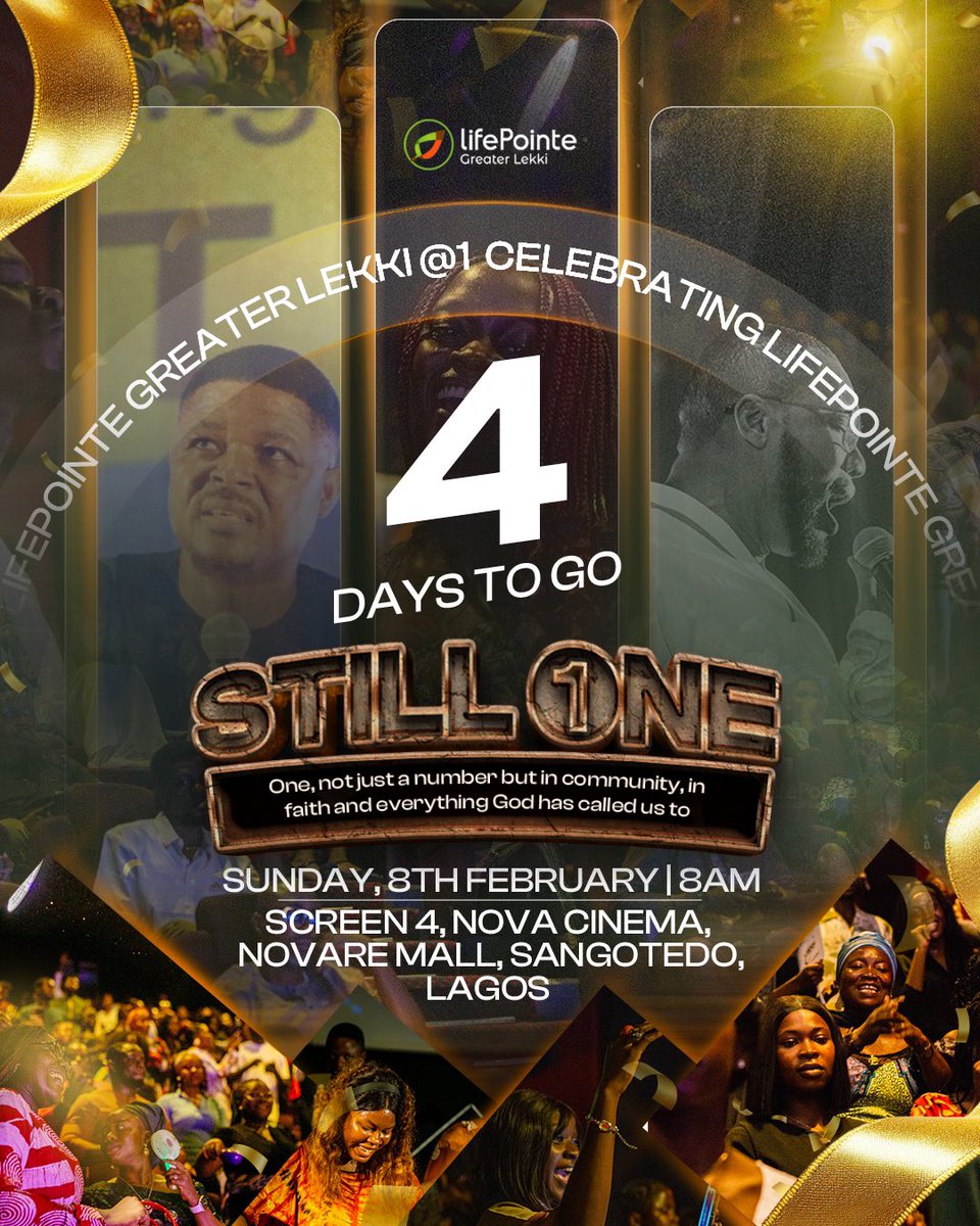 LifePointeGL's tweet image. 4 Days to go!

Church became family.
Strangers became friends.
And somehow, we all found a place to belong.

LifePointe Greater Lekki is turning 1 and this Sunday we’re celebrating us.