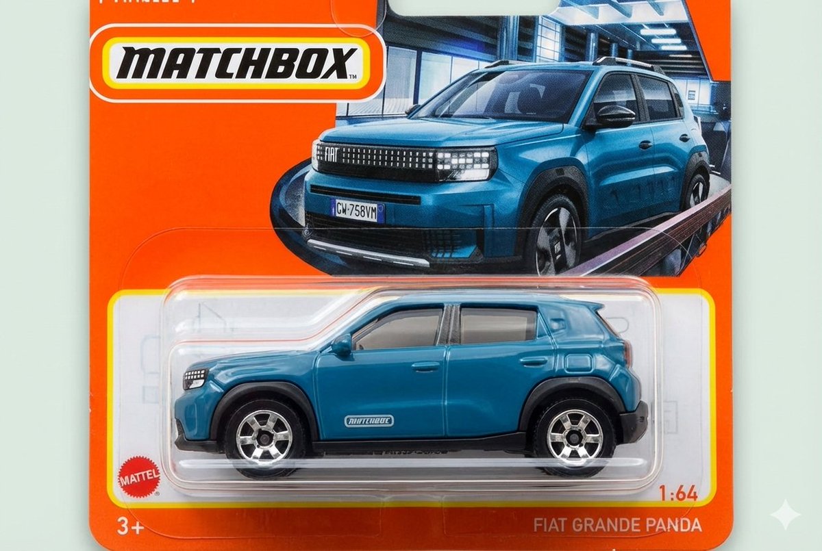 Gemini Banana Pro üzerinden Fiat Grande Panda modeli Matchbox olsa nasıl görünürdü dedim. Şöyle bir sonuç çıktı. Bu aracın Mattel kataloğuna derhal eklenmesi lazım.