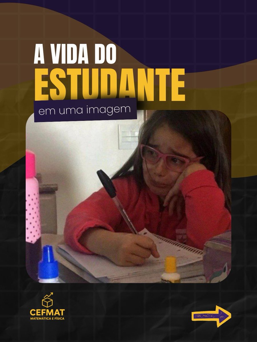 Exatascefmat's tweet photo. 😅 Se você já estudou chorando e passou mesmo assim… parabéns: você é brasileiro. A vida do estudante é essa mistura de desespero + café + esperança no final do túnel. Quem se identifica? 😂  #VidaDeEstudante #Matemática #Física #Cefmat https://t.co/TxZsrfmr19
