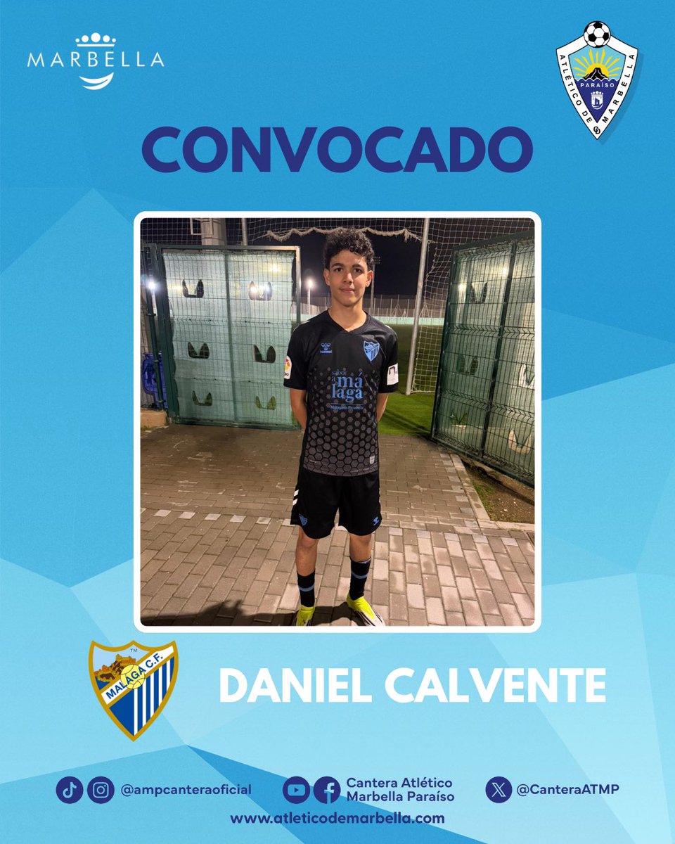 Daniel Calvente, ayer en la Ciudad Deportiva Málaga CF con el cadete del @malagacf para un entrenamiento. 

¡Enhorabuena! 👏👏

#albicelestesdemarbella🤍🩵 
#sercelestenoseentiendesesiente 
#vivirconalma