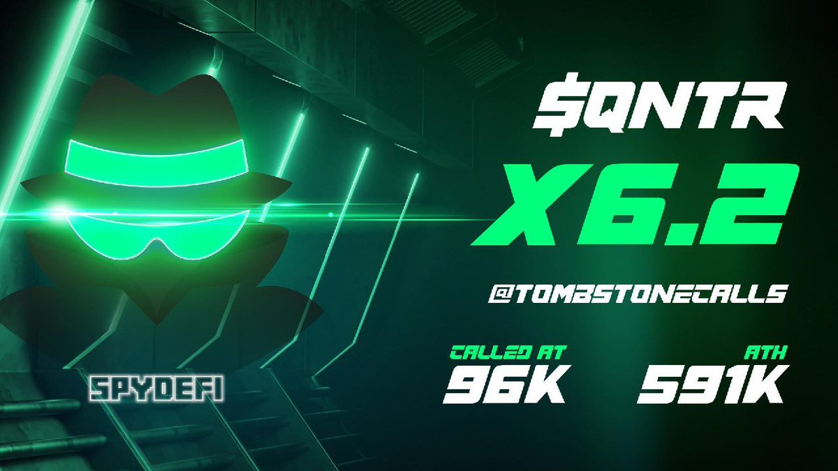 Tombstone certified alphas never miss, 6.2x on $QNTR, this is just the beginning...