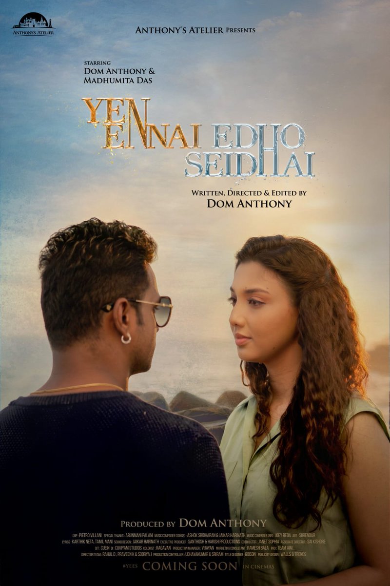 itz_Ytr's tweet photo. #DomAnthony - யாருயா இவரு 😳

👏, இந்த படத்துக்கு ஹீரோ | ரைட்டர் | எடிட்டர் | தயாரிப்பாளர் &amp; இயக்குநர் னு எல்லாமும் இவரே தான் பண்ணினுக்காரு.. ஹிப் ஹாப் தமிழா மாதிரி டெபியூட் ஆகுறாரே.. 

#YenEnnaiEdhoSeidhai COMING SOON. https://t.co/ciNycjeLVV
