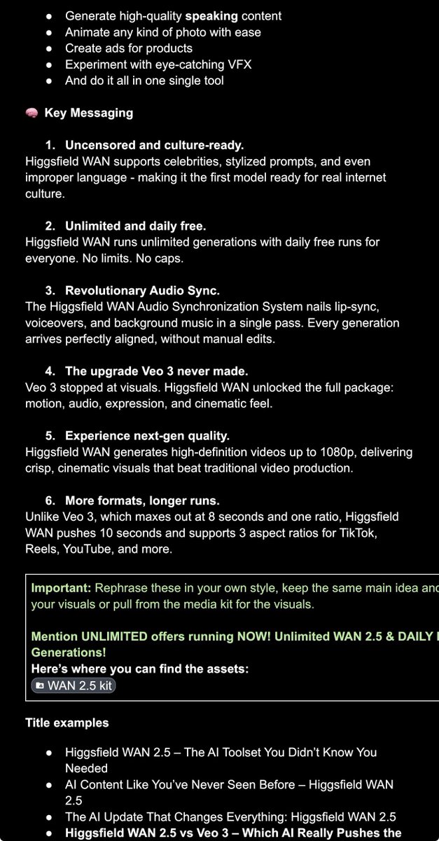 Slide comparing WAN to Veo