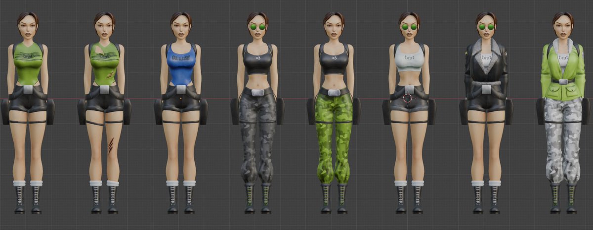ctrl_zaz_'s tweet photo. Hi everyone! I posted my first mod! a retexture of Tomb Raider Remastered, inspired by Charli XCX's Brat. I'll definitely be making more edits. Here's the link: https://t.co/D7Ij9eOgw4 https://t.co/TLPIl29Uw4