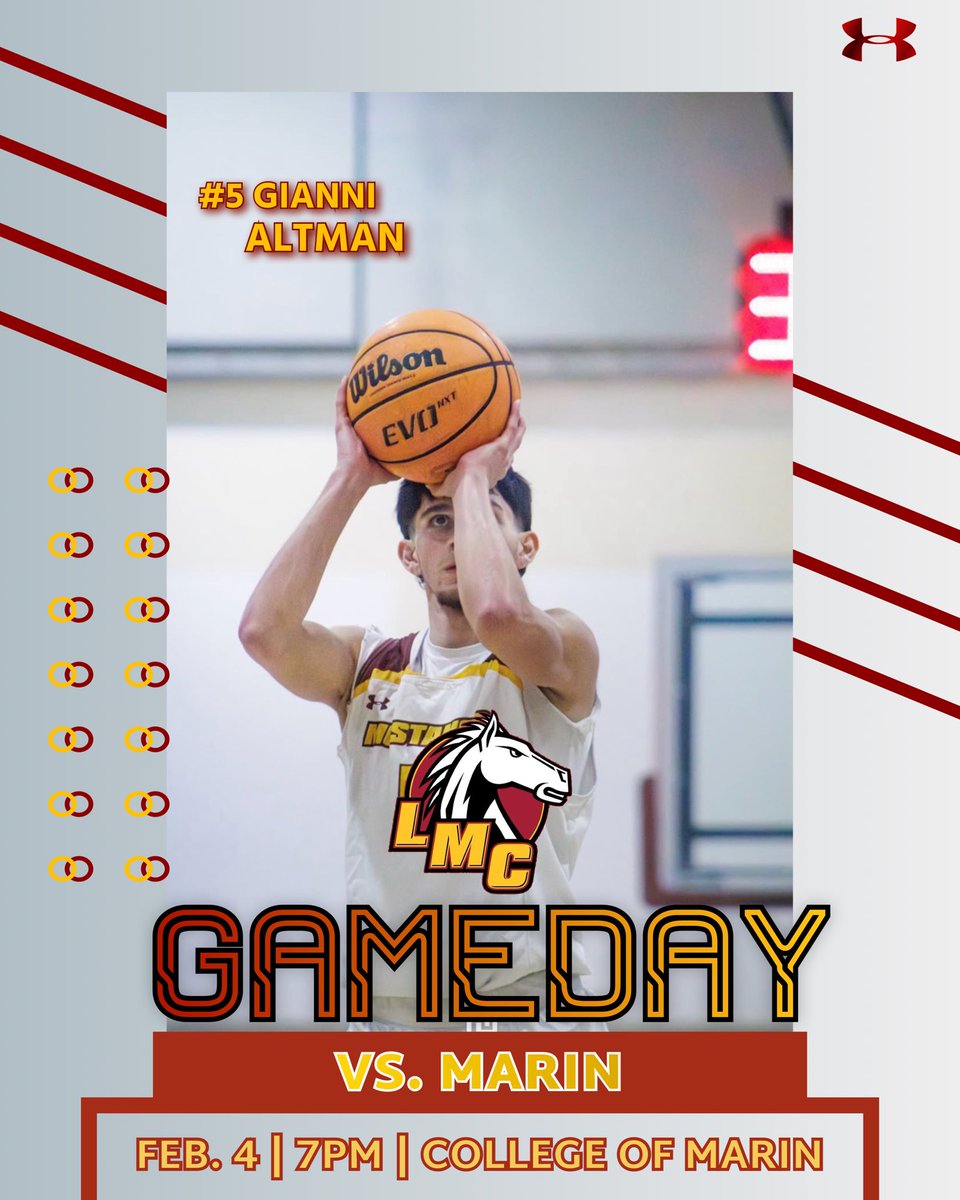 Big game on the road tonight ‼️🏀🐎💨
🆚: Marin
⏰: 7PM
📍: College of Marin