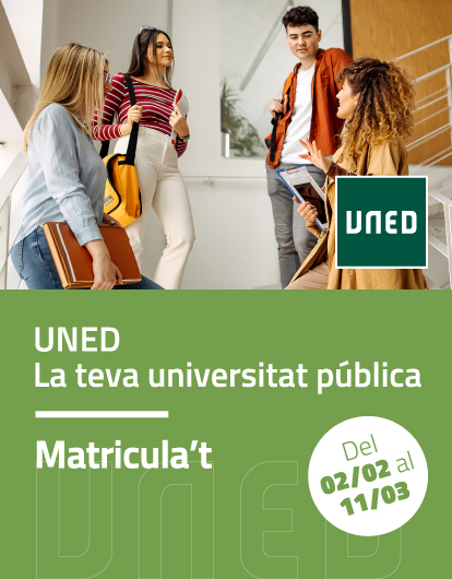 Encara hi ets a temps de fer el pas! S'ha obert el segon període de matrícula a la UNED 🎓
No deixis passar l'oportunitat de continuar creixent 📚🚀
📅 Matrícula oberta del 02/02 al 11/03

#somuned #fomacióuniveritariauned #unedgirona #estudiaradistancia #estudiaralauned