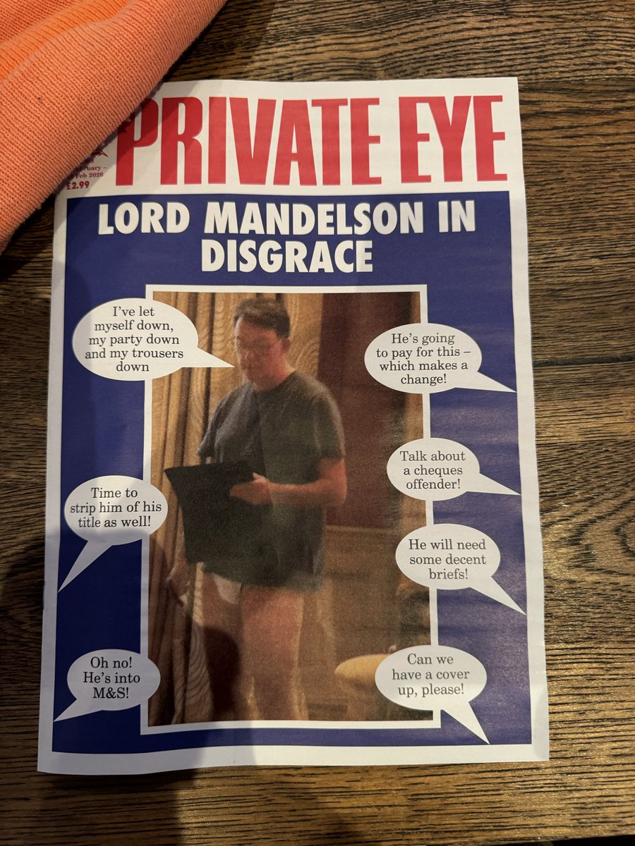 The great <a href="/PrivateEyeNews/">Private Eye Magazine</a> rallies round Lord Mandelson. 

In a manner of speaking…