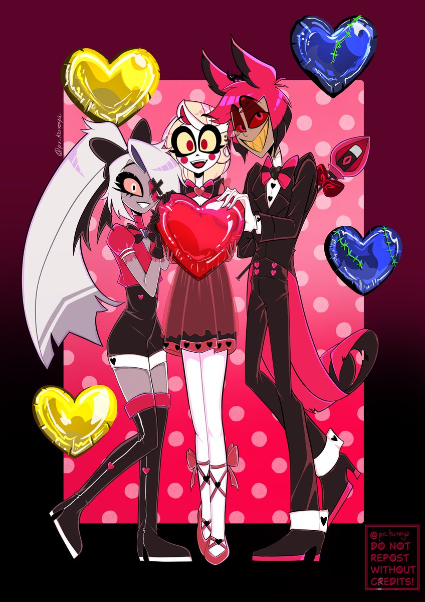 pink_silver9080's tweet photo. Valentineโs Day Hotel Trio โจโจ
#HazbinHotel #HazbinHotelAlastor #CharlieMorningstar #vaggie #Chaggistor #chaggie #charlastor #radiobelle https://t.co/nDADWdiVPg