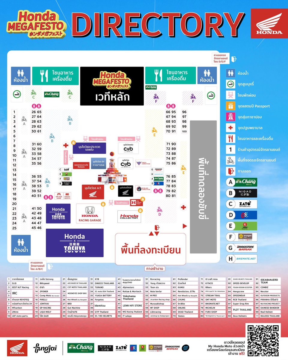 Schedule &amp; Directory งานฮอนด้า ไว้เตรียมตัวกัน💨

#LYKN
