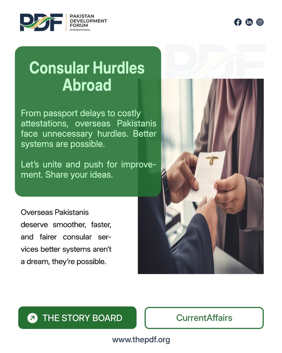 Pdfter's tweet photo. Bureaucracy shouldn’t slow our global community. Let’s connect overseas Pakistanis and build simpler, smarter consular services together.
#OverseasPakistanis #GlobalPakistan #Bureaucracy https://t.co/Q1cmBcrwBA