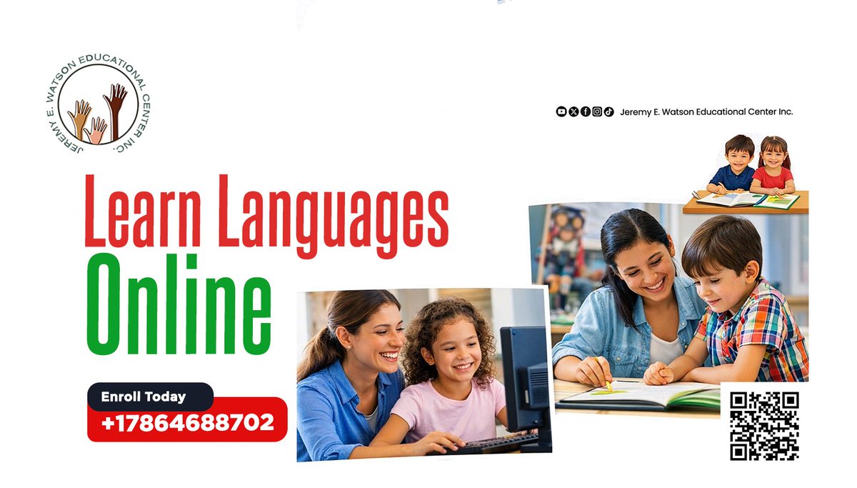 jewecincorg's tweet photo. Language Learning for Young Learners (Ages 5β8) and Online learning from anywhere in the world.
Contact Us to get started:
π +1 (786) 468-8702
π· info@jeremyewatsonecinc.org
#OnlineLearning #LanguageTutoring #LearnLanguages #LanguageLearning https://t.co/T9eqf8MxEL
