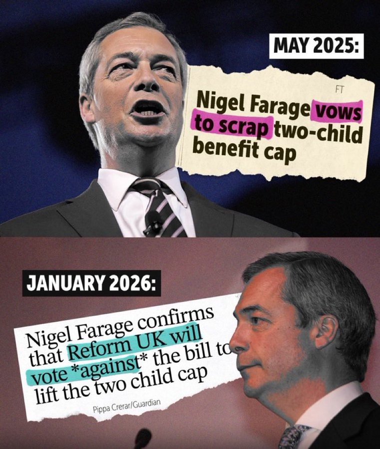 BREAKING: Yet another spectacular u-turn from Nigel Farage and Reform. 

If this is what they're like with only 8 MP's, just imagine how bad they're going to be in power?