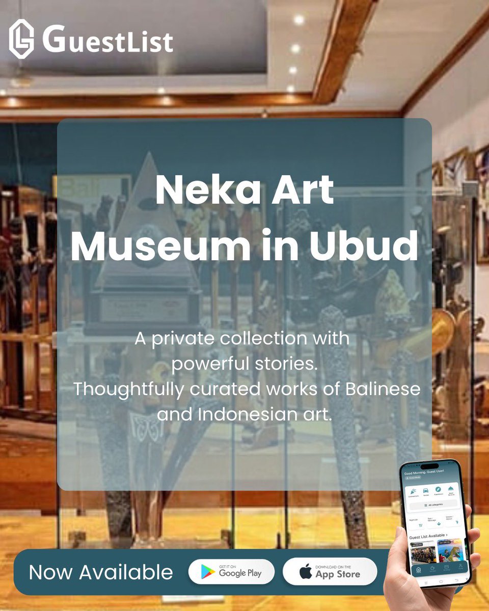guestlistid's tweet photo. For art lovers, Bali is more than beaches 🎨✨
From classical masterpieces to contemporary expressions, these museums reveal the island’s creative soul.
Add them to your Bali must-visit list. https://t.co/5iRYFODCpe