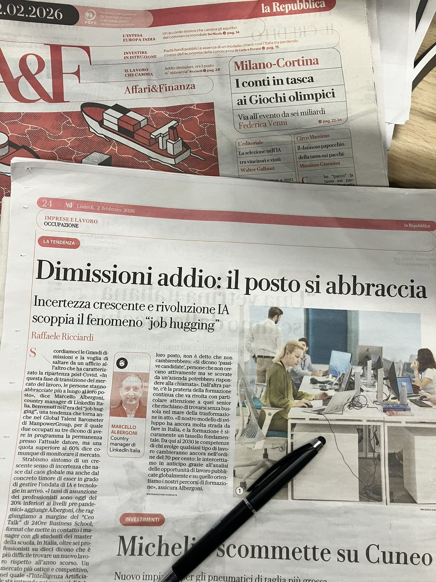 MaresaMt's tweet photo. Su @RepubblicaAF la chiacchierata con Marcello Albergoni, Country Manager LinkedIn Italia. Un confronto nato negli spazi di 24ORE Business School prima del Ceo Talk organizzato per gli studenti dei Master Post Laurea. Online qui: https://t.co/CMYbf4HW3X https://t.co/DVRMhk9fvb