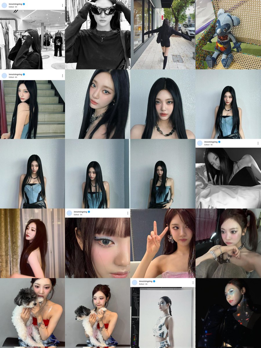 she also edited out some photos from posts that are still on her feed