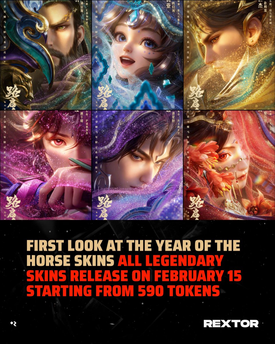 𝗨𝗽𝗰𝗼𝗺𝗶𝗻𝗴 𝗦𝗸𝗶𝗻

New Skin • Guan Yu, Dolia, Di Renjie, Ying, Ma Chao, and Diaochan
Skin Type: Legend Limited
Release Date: February 15, 2026

Price: 180 tokens for the voucher. First skin is 590 tokens, after that it’s 890 tokens in the first week

#HonorofKings