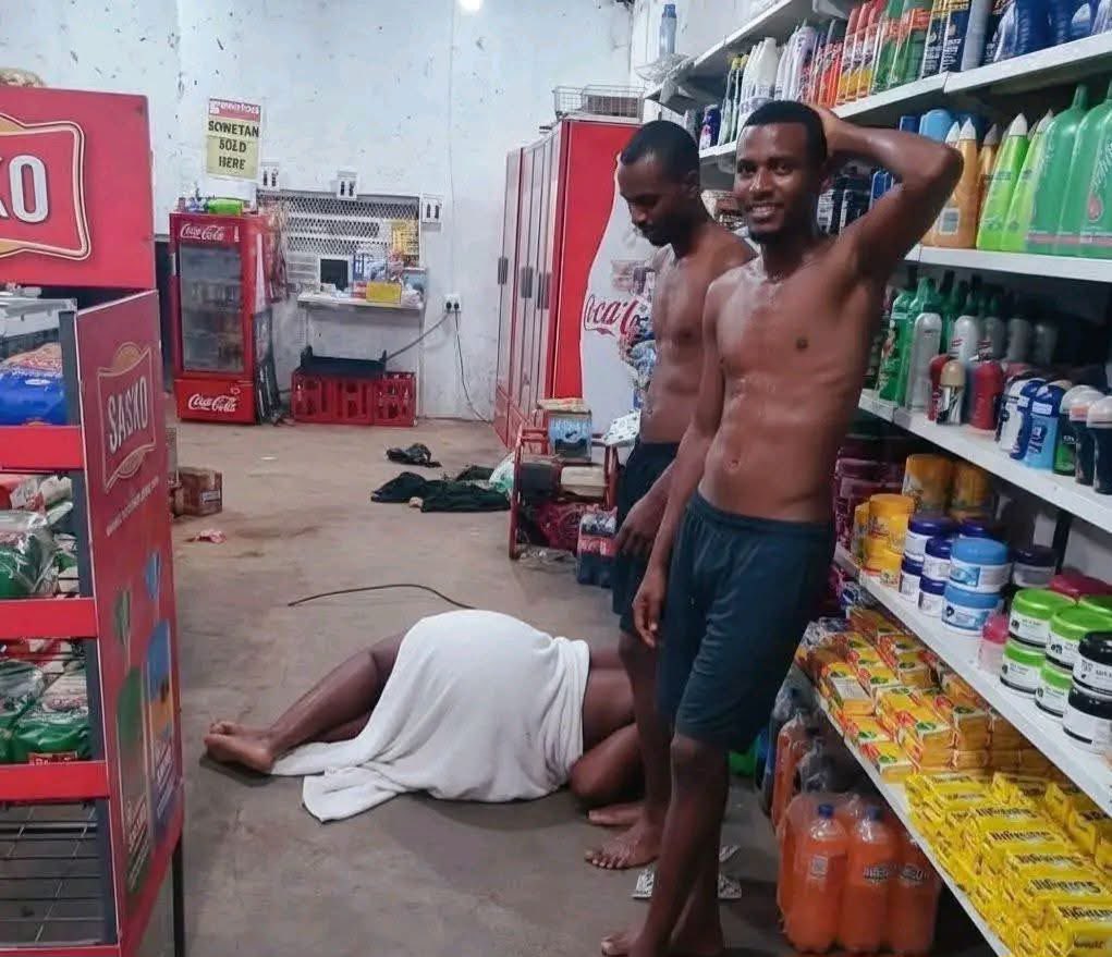 What’s happening here? Is the lady laying down okay?