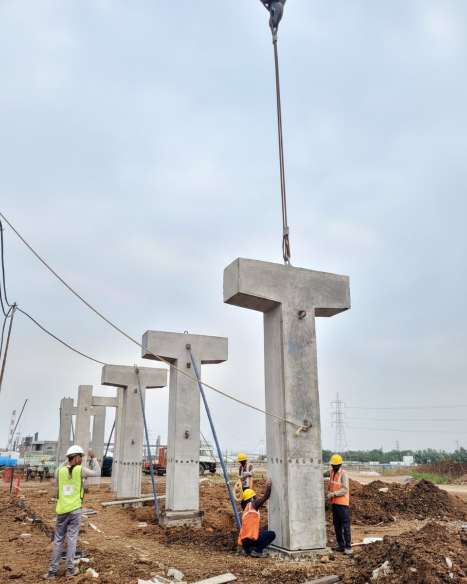 magicrete's tweet photo. Magicrete Precast Beams &amp; Columns at Aarti Industries
Instead of building everything piece by piece on site, Magicrete adopted a 𝐟𝐮𝐥𝐥𝐲 𝐩𝐫𝐞𝐜𝐚𝐬𝐭 𝐬𝐭𝐫𝐮𝐜𝐭𝐮𝐫𝐚𝐥 𝐬𝐭𝐫𝐚𝐭𝐞𝐠𝐲.

#Magicrete #PrecastConstruction #BeamsAndColumns #Beams #Columns #BuildingStructure https://t.co/m0pYEgfJ3A