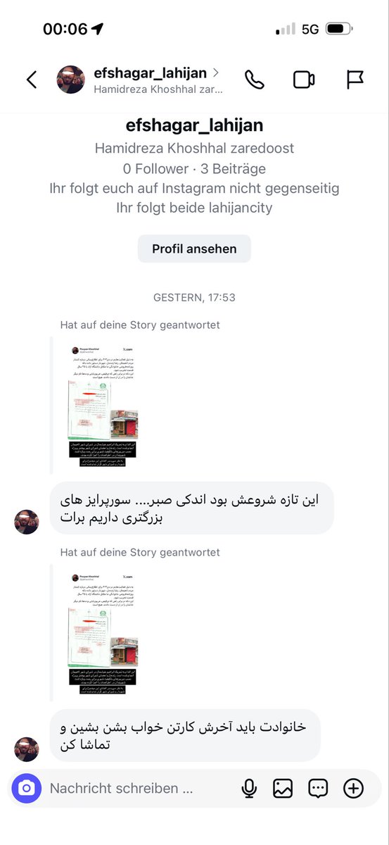pkhwshhal's tweet photo. من هنوز ندیدم رسانه‌ها درباره فشار و‌ تهدید خبرنگاران مستقل خبری کار کنند؛ حتی حقوق بشری‌ها، حتی ارگان‌های روزنامه‌نگاری و ...

تعداد تهدیدها همزمان با ارعابی که در داخل ایران در شهرها با ایست‌های بازرسی روزانه و‌ بازداشت خانه به خانه درحال انجام است، بیشتر شده. https://t.co/uHxg6uXjuv