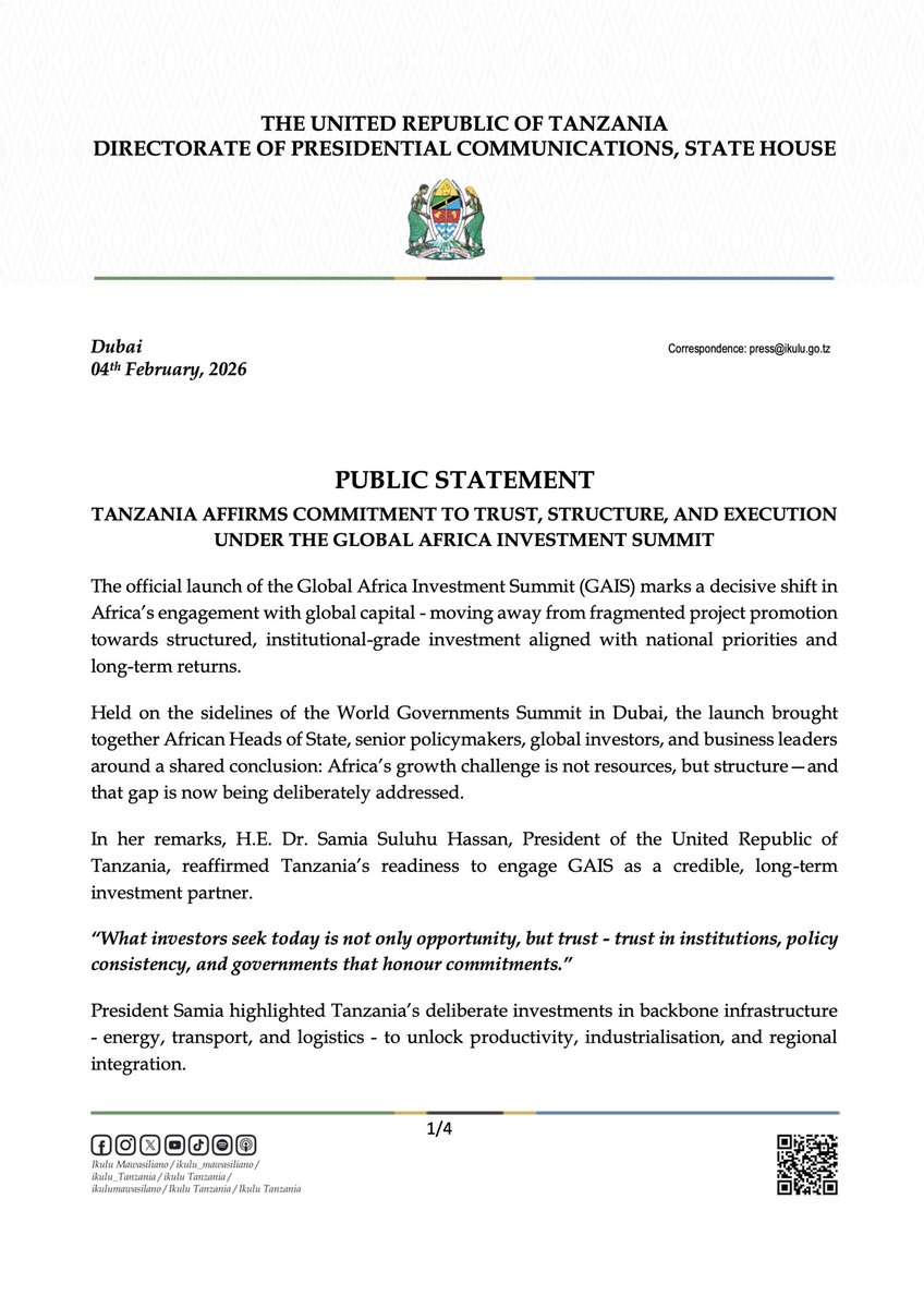 ikulumawasliano's tweet photo. PUBLIC STATEMENT https://t.co/fbg3RTVmD2